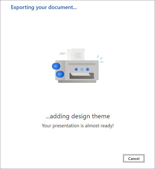 Converting document to presentation