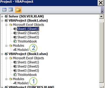 VBA Project Explorer