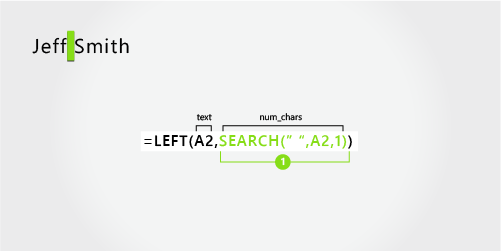 Formula for extracting a first name