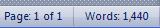 Word count showing in Word