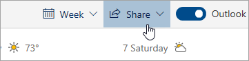 A screenshot of the Share button