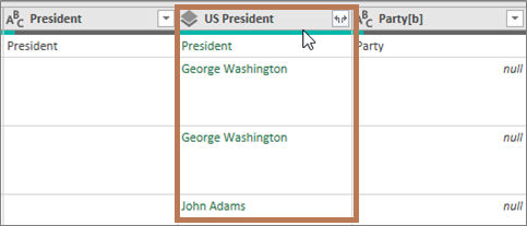 The data type column is created