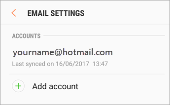 Settings > Add account