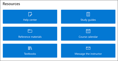 Image of the quick links web part on the training site