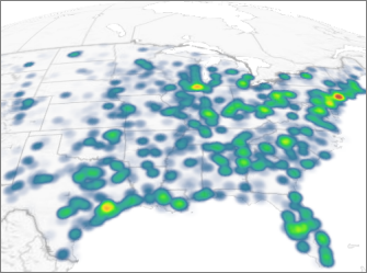 Heat map of the middle and eastern US showing energy capacity