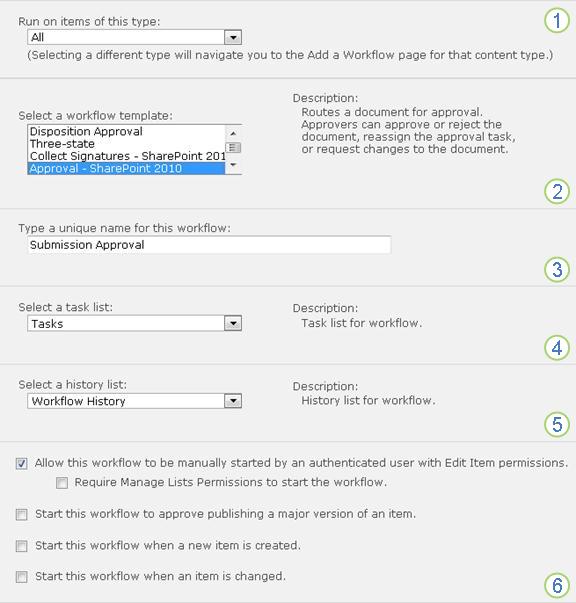 Add Workflow basic info with sections called out