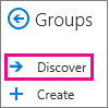 Discover button on the navigation pane in Outlook on the web