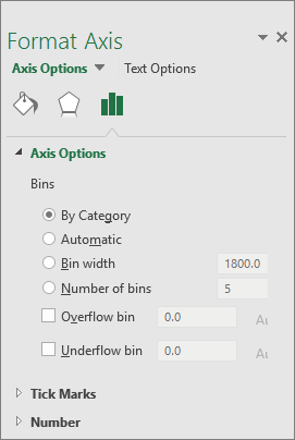 Format Axis task pane