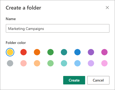 You can enter the name for your new folder in the Create a folder dialog box in SharePoint Modern experience.