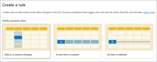 Set the condition trigger for the rule.