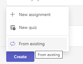 create assignment