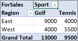 Step 1, selecting a column field