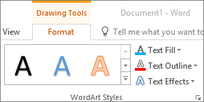 WordArt Styles group