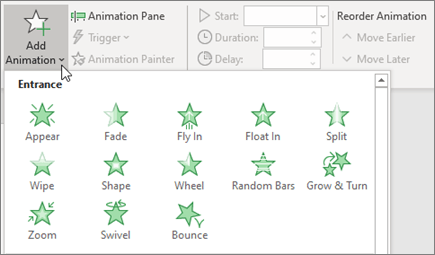 Office 365 PowerPoint Add Animation