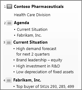 Outline View in PowerPoint.