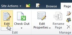 Edit command of the Page tab