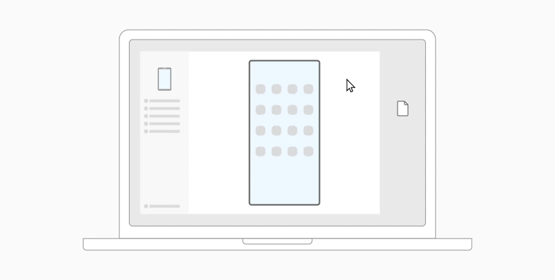 An animated tutorial showing how to drag files from your PC to your Android device.