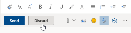 A screenshot of the Discard button