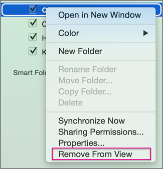 Remove from view