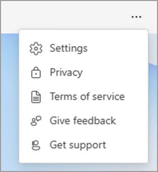 Settings options in Viva Insights.