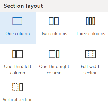 Section layout