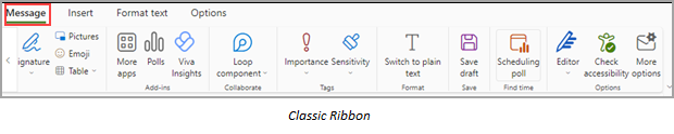 Simplified ribbon view