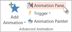 Display the Animation Pane