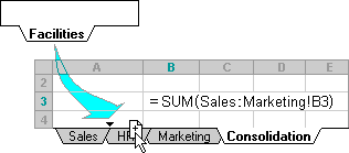 Inserting another sheet in a consolidation