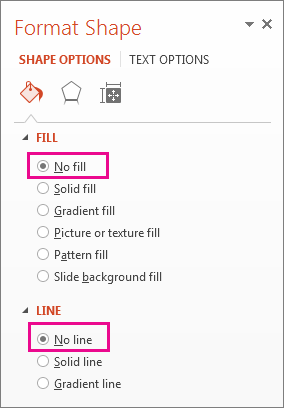 The Format Shape pane