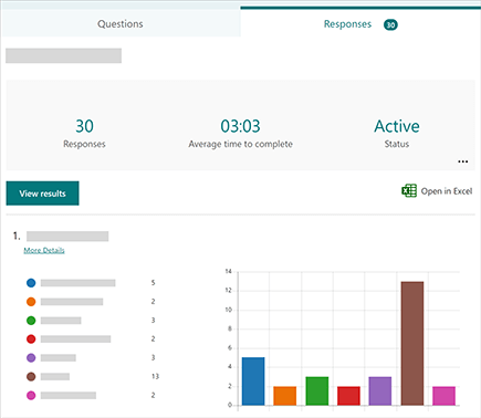 Conceptual image representing the Responses tab on Microsoft Forms