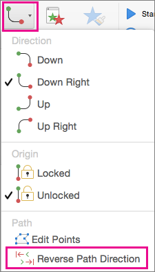 Control-click the path to reverse it