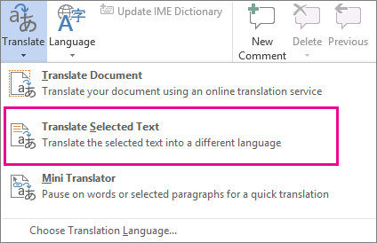 Translate Selected Text