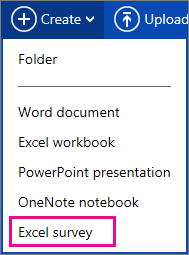 Create Excel survey