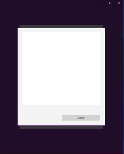 Blank sign in window in OneNote