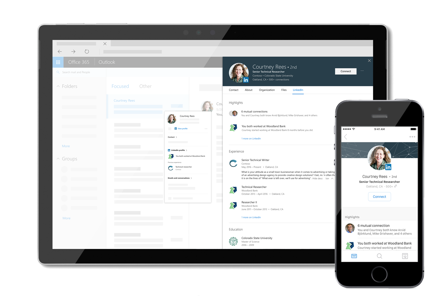 LinkedIn in your Microsoft apps