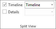 Timeline check box in Project