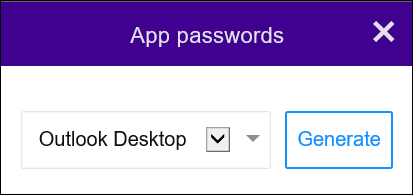 Select Outlook Desktop and then Generate.