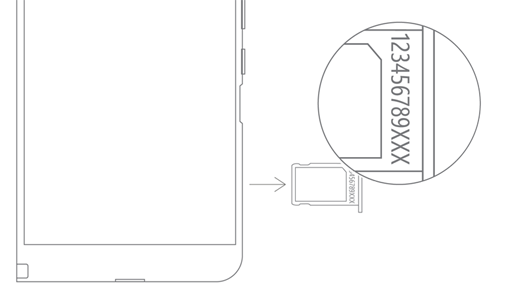 Surface Duo serial number on SIM card tray