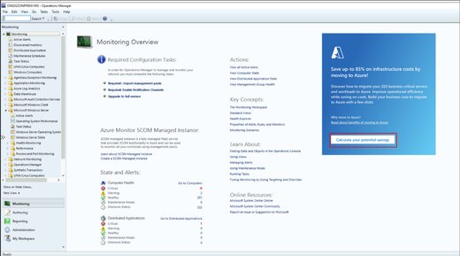 Monitoring Overview - Calculate your potential savings screenshot