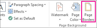 Page Borders button