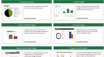 6 accessible budget template images