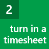 Turn in a timesheet