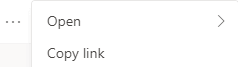 More Options in Microsoft Teams for copying a link.