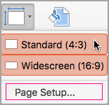 Click Page Setup