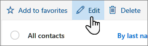 A screenshot of the Edit contact button