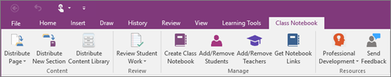 Class Notebook tab.