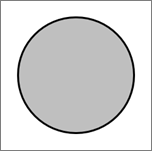 Shows a circle shape.