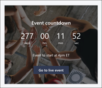 Screenshot of the Countdown timer web part