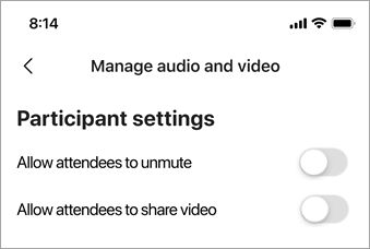 Select Allow attendees to unmute