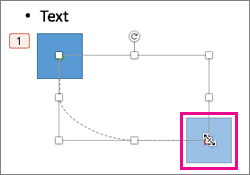 Drag the corner of the animation path to resize it